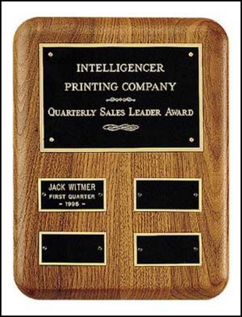 Quarterly Award Perpetual Plaque (8"x10 1/2")